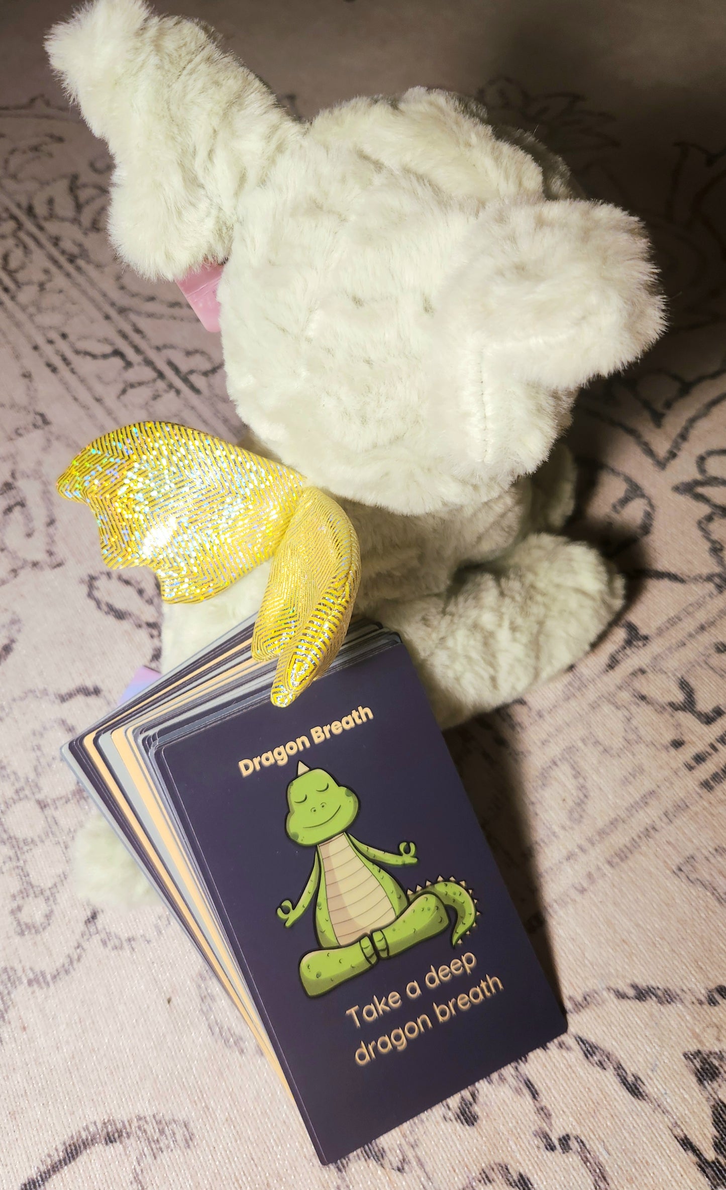 Little Light Mindfulness Bundle – Dragon Plushie + Mindfulness Cards for Kids